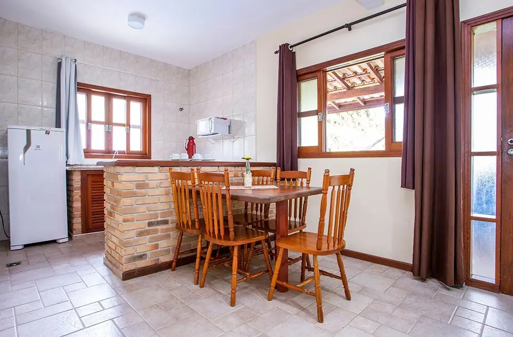 Dining table and kitchen in the Apartment